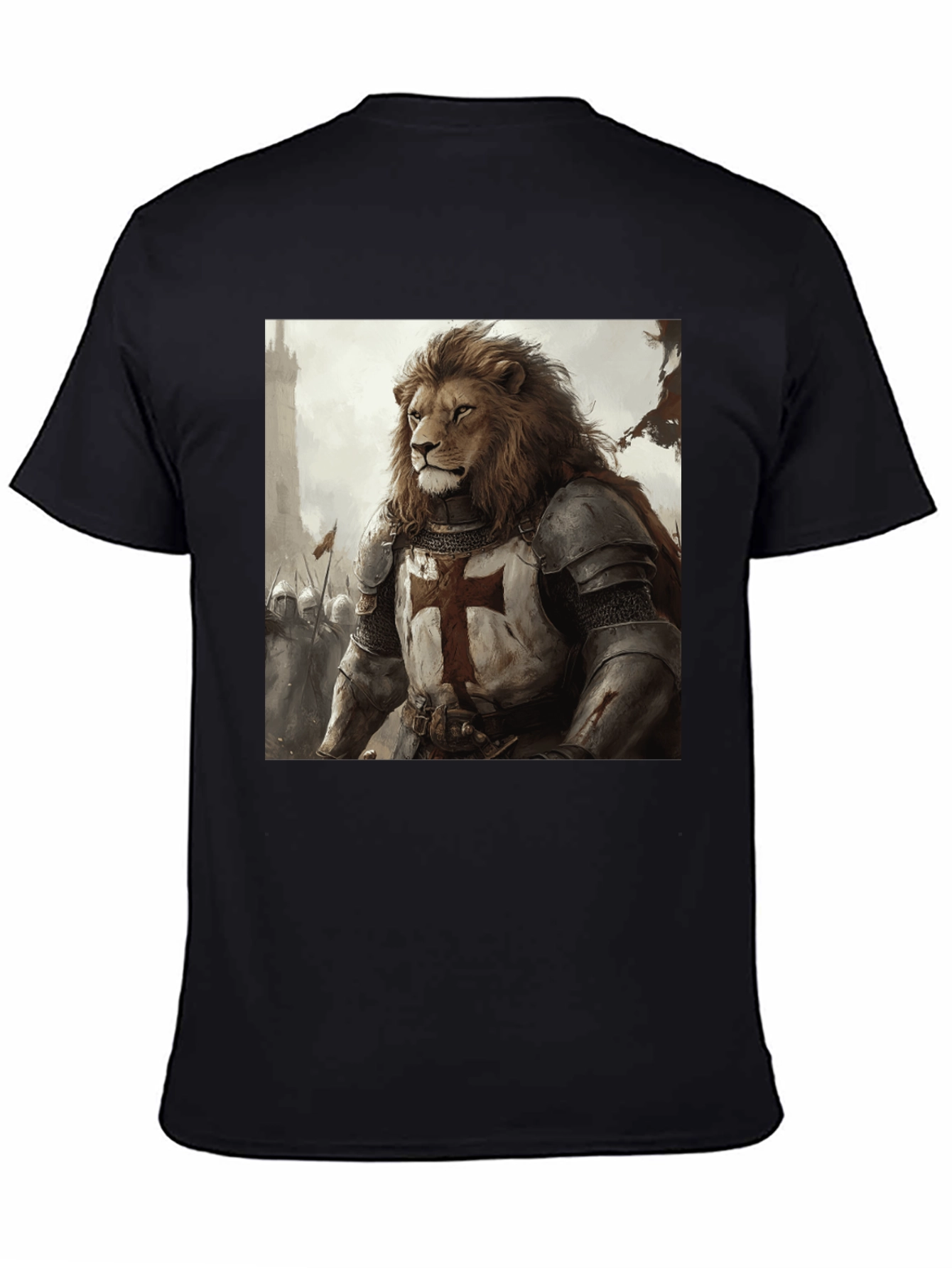 Lion Knight T-Shirt - Medieval Warrior