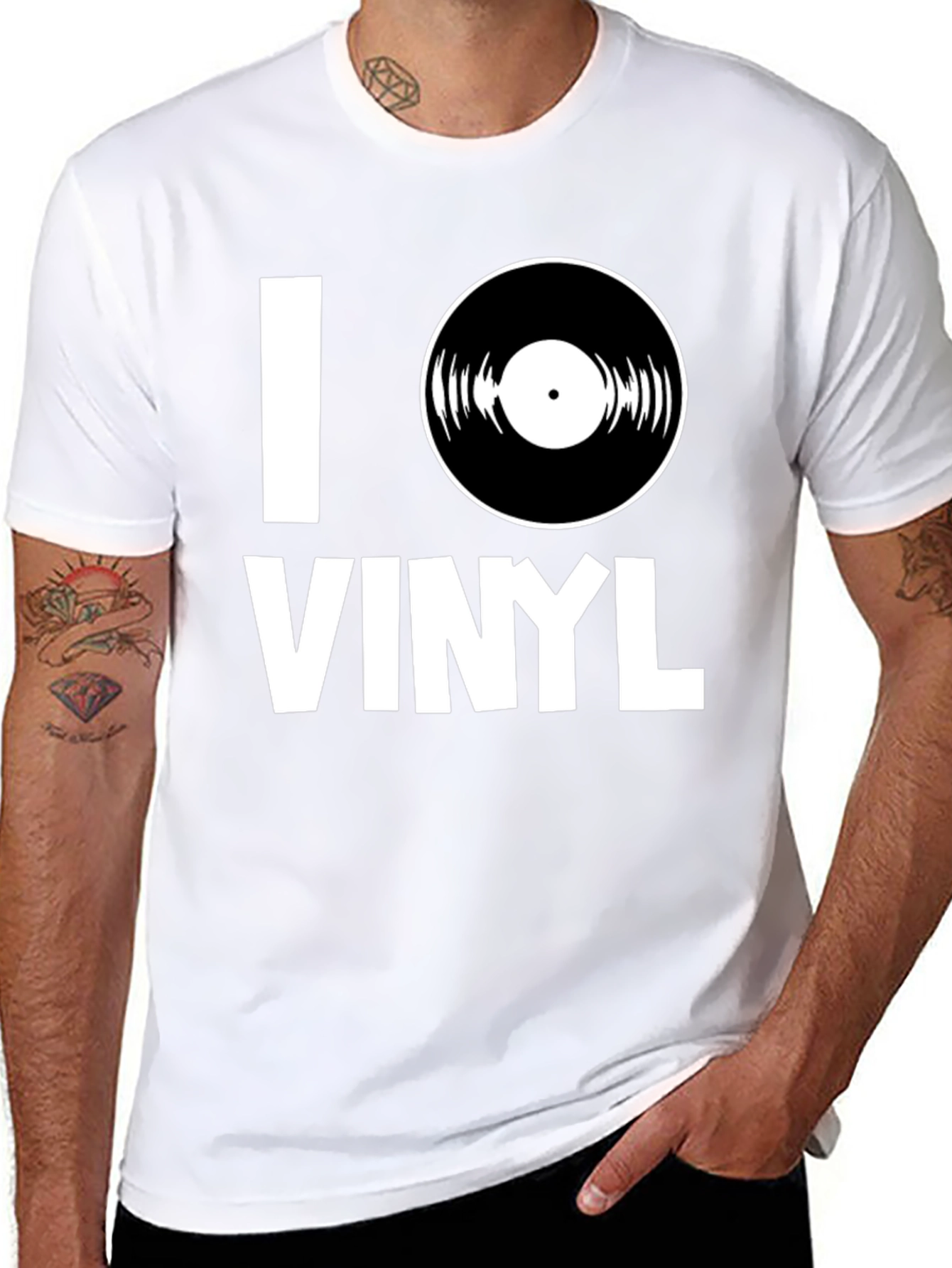 I Love Vinyl T-Shirt - Music Lover Tee