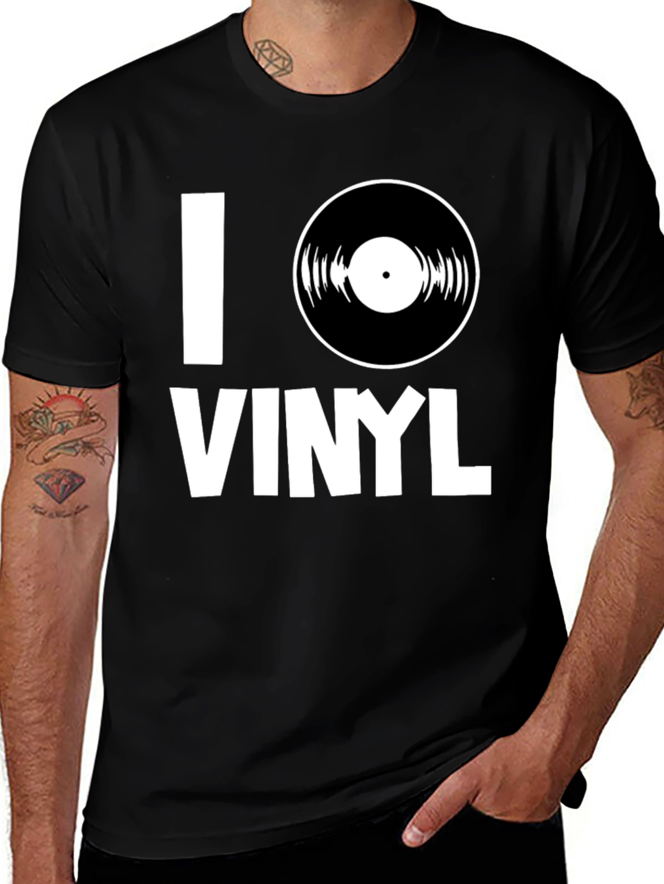 I Love Vinyl T-Shirt - Music Lover Tee