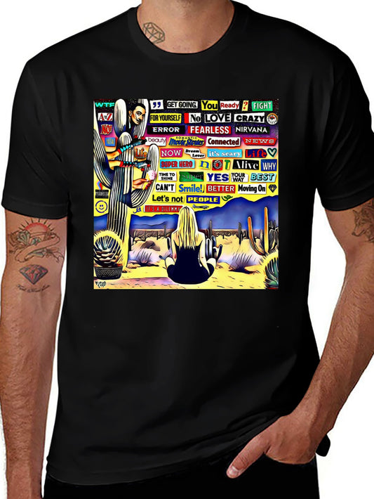 Abstract Desert Scene Graphic Tee