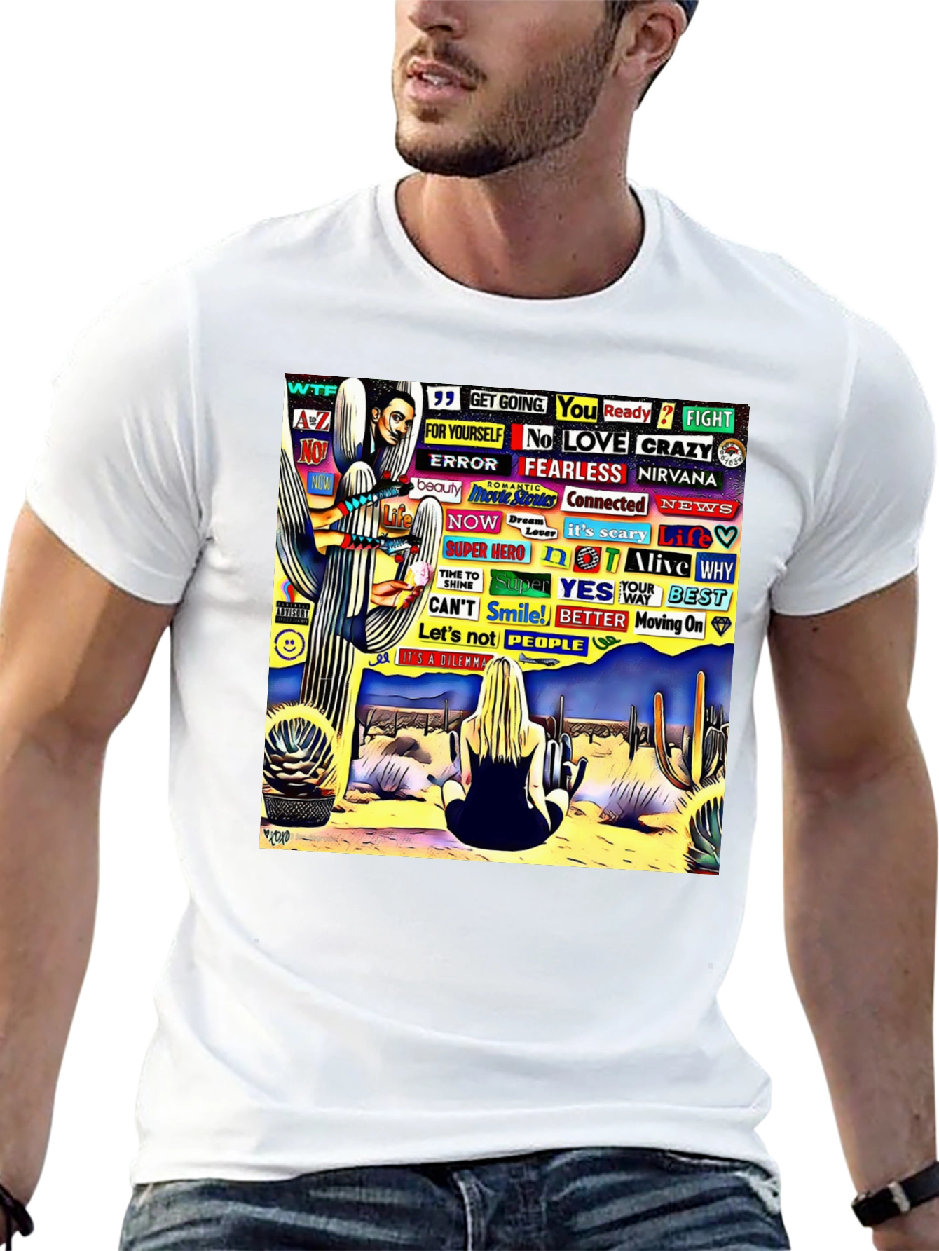 Abstract Desert Scene Graphic Tee
