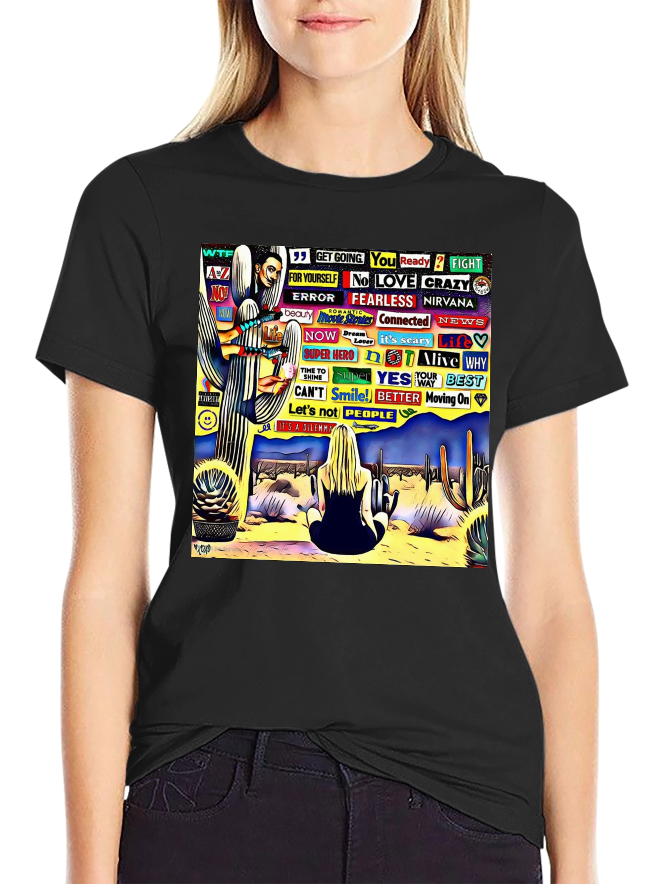 Abstract Desert Scene Graphic Tee