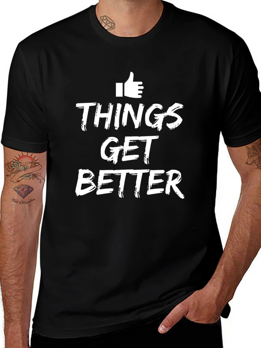 Things Get Better Black Graphic Tee