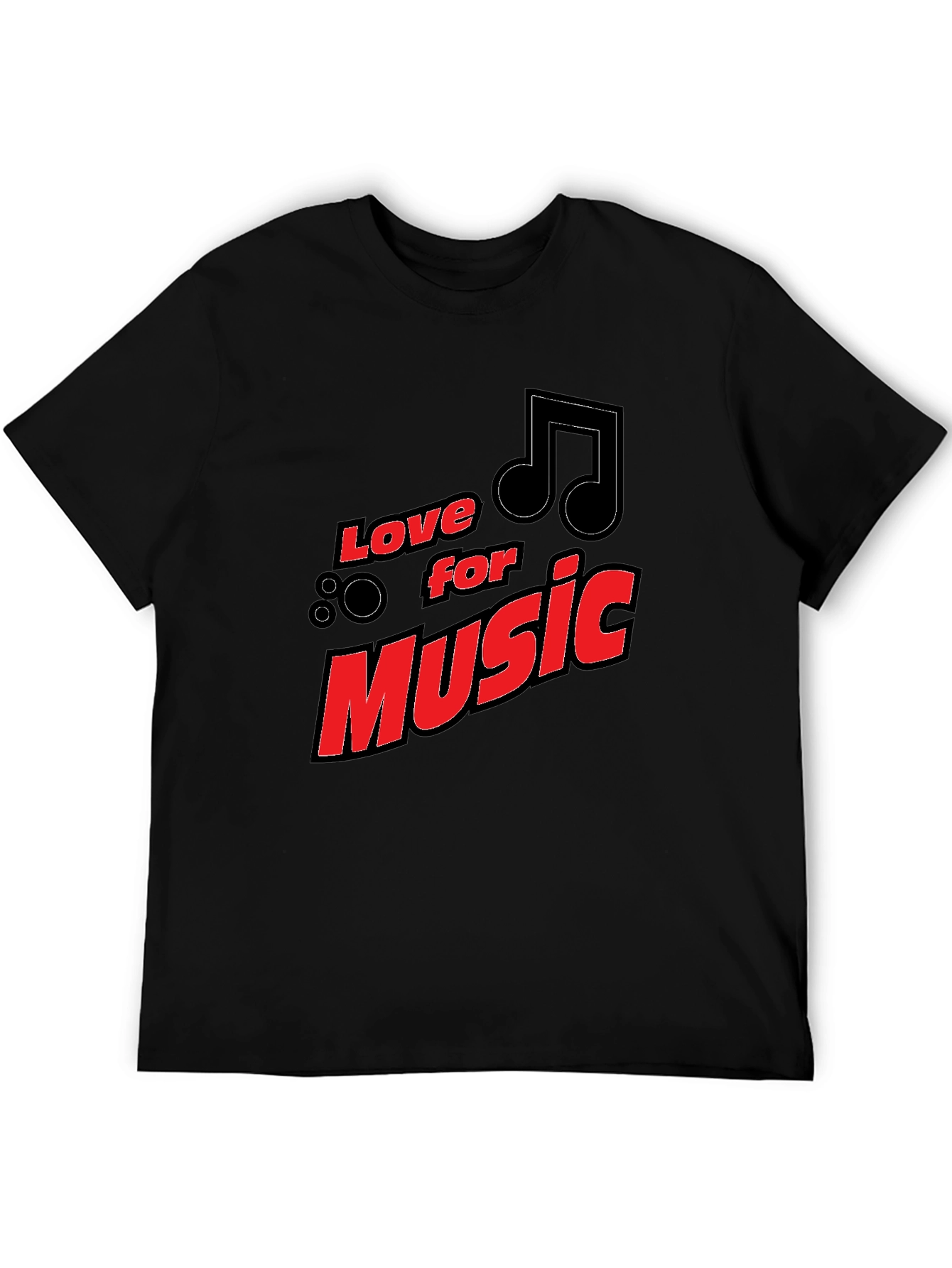 Love for Music Black Graphic Tee