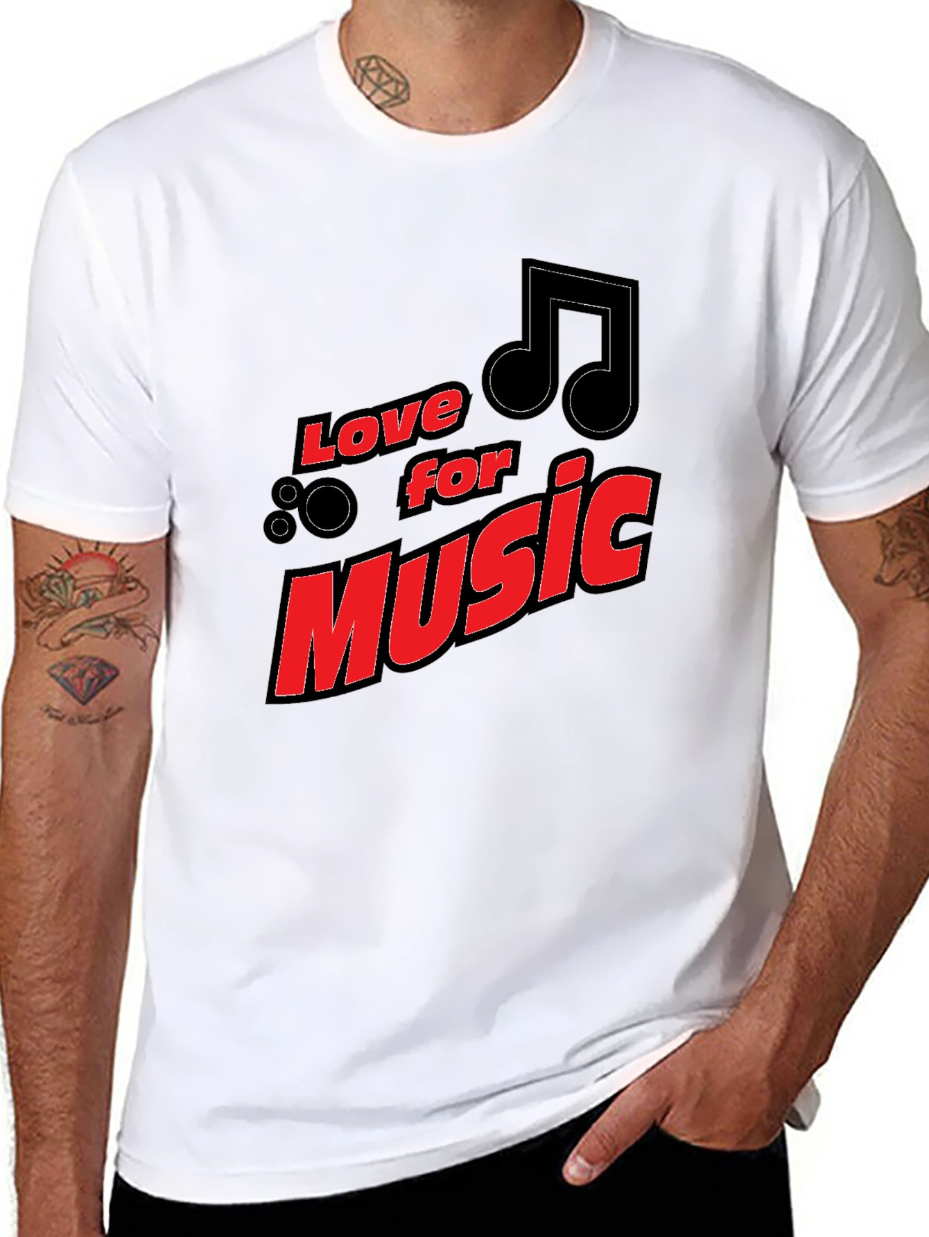 Love for Music Black Graphic Tee