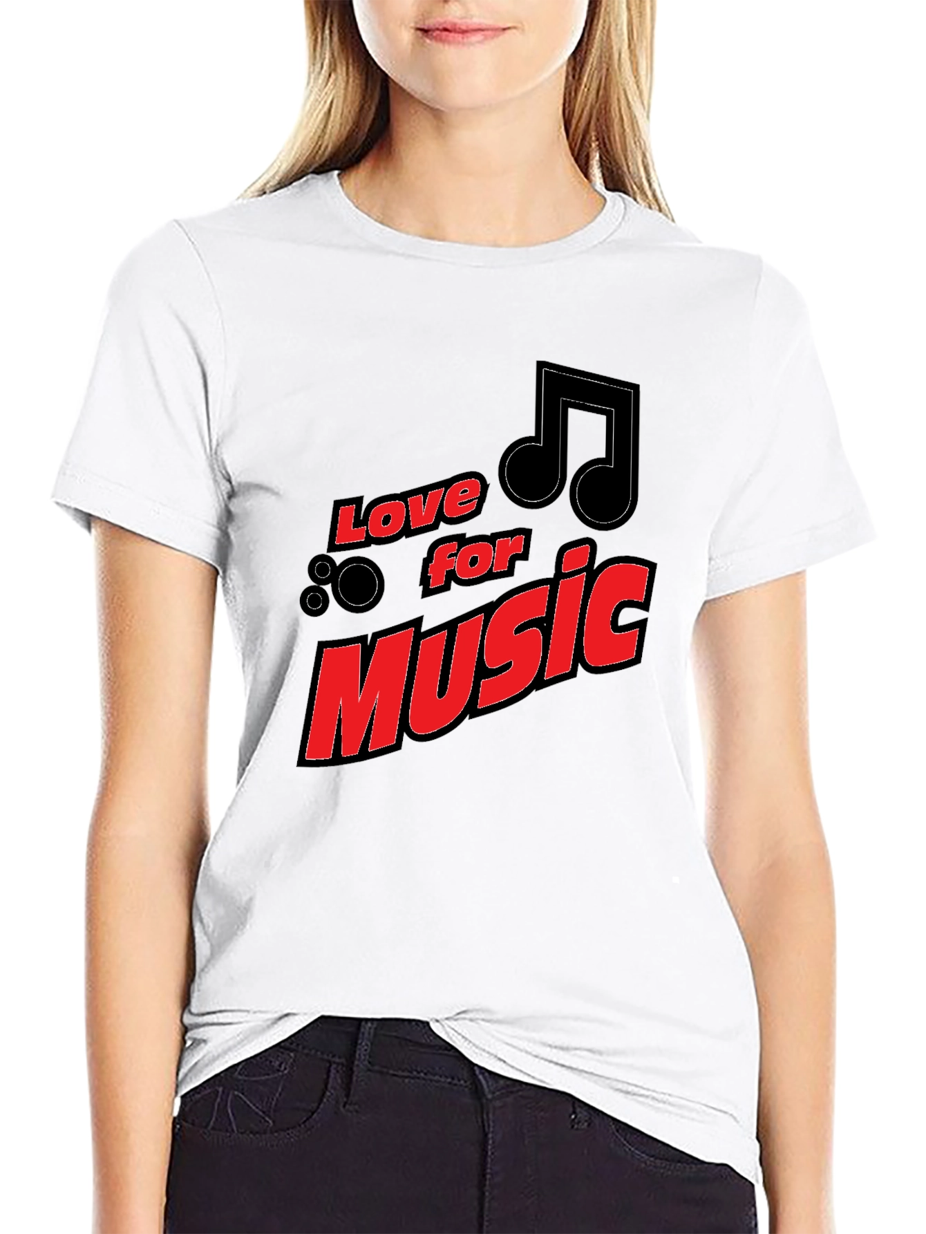 Love for Music Black Graphic Tee