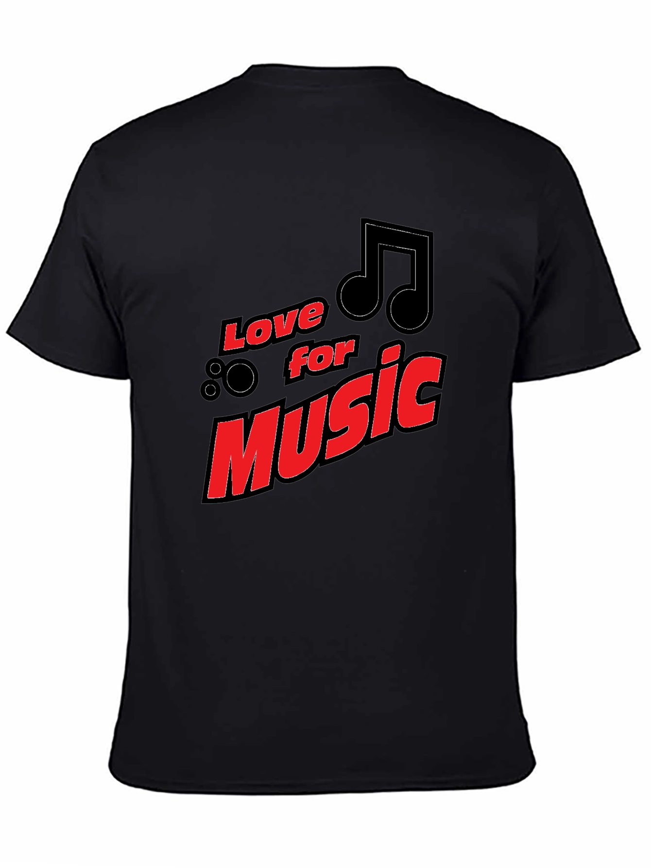 Love for Music Black Graphic Tee