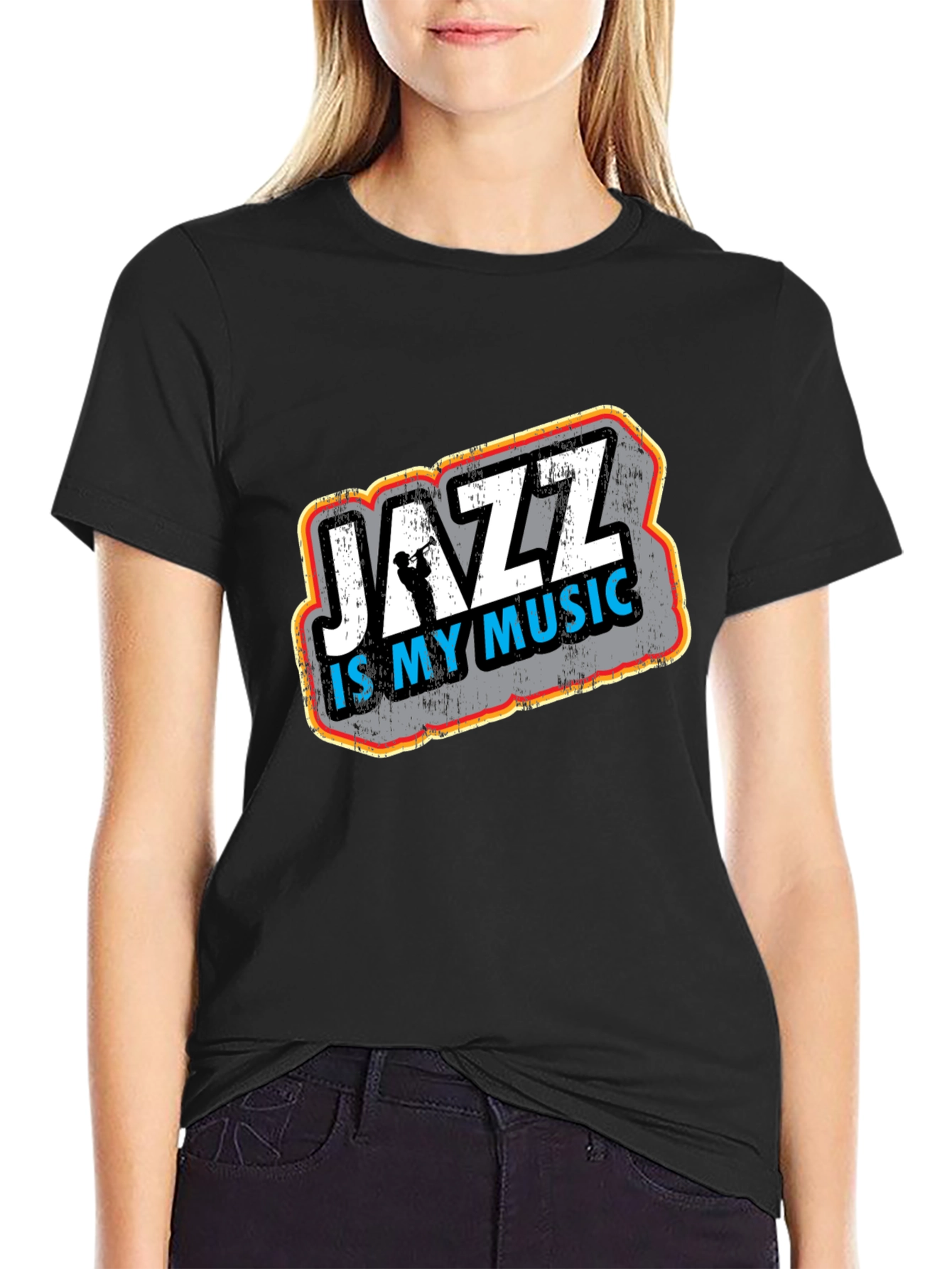 Jazz Is My Music Black T-Shirt