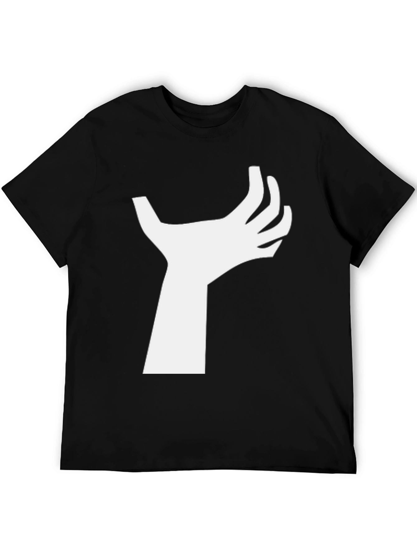 Abstract Hand Graphic Tee - Black