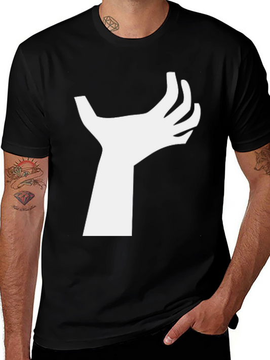 Abstract Hand Graphic Tee - Black