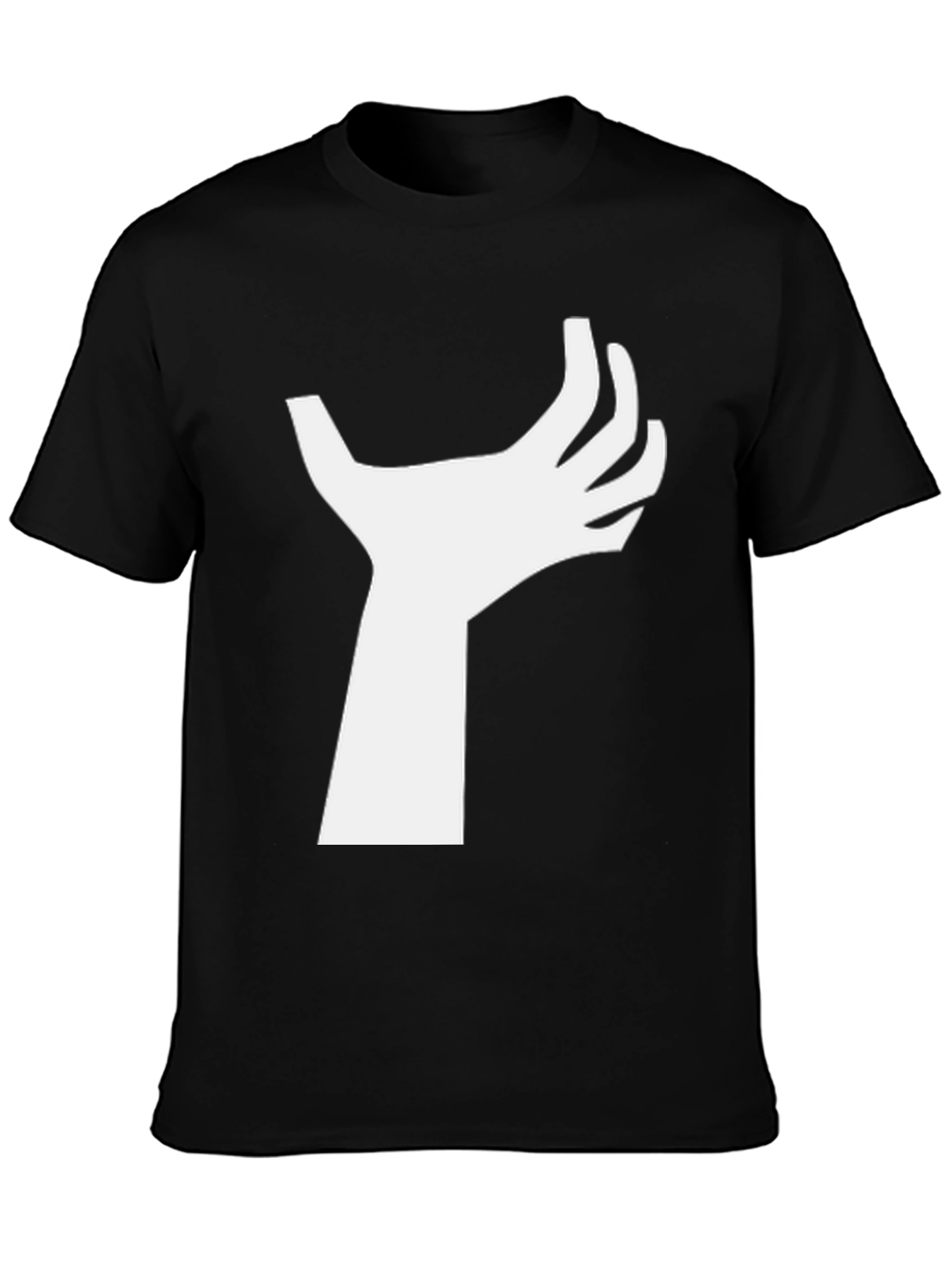 Abstract Hand Graphic Tee - Black
