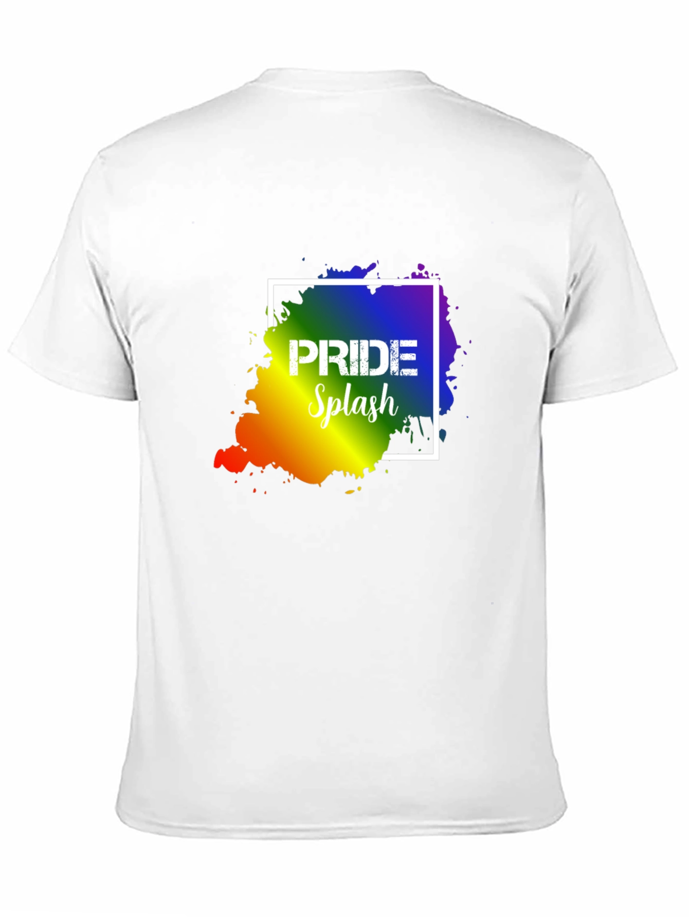 Pride Splash T-Shirt: Rainbow Design Soft Cotton