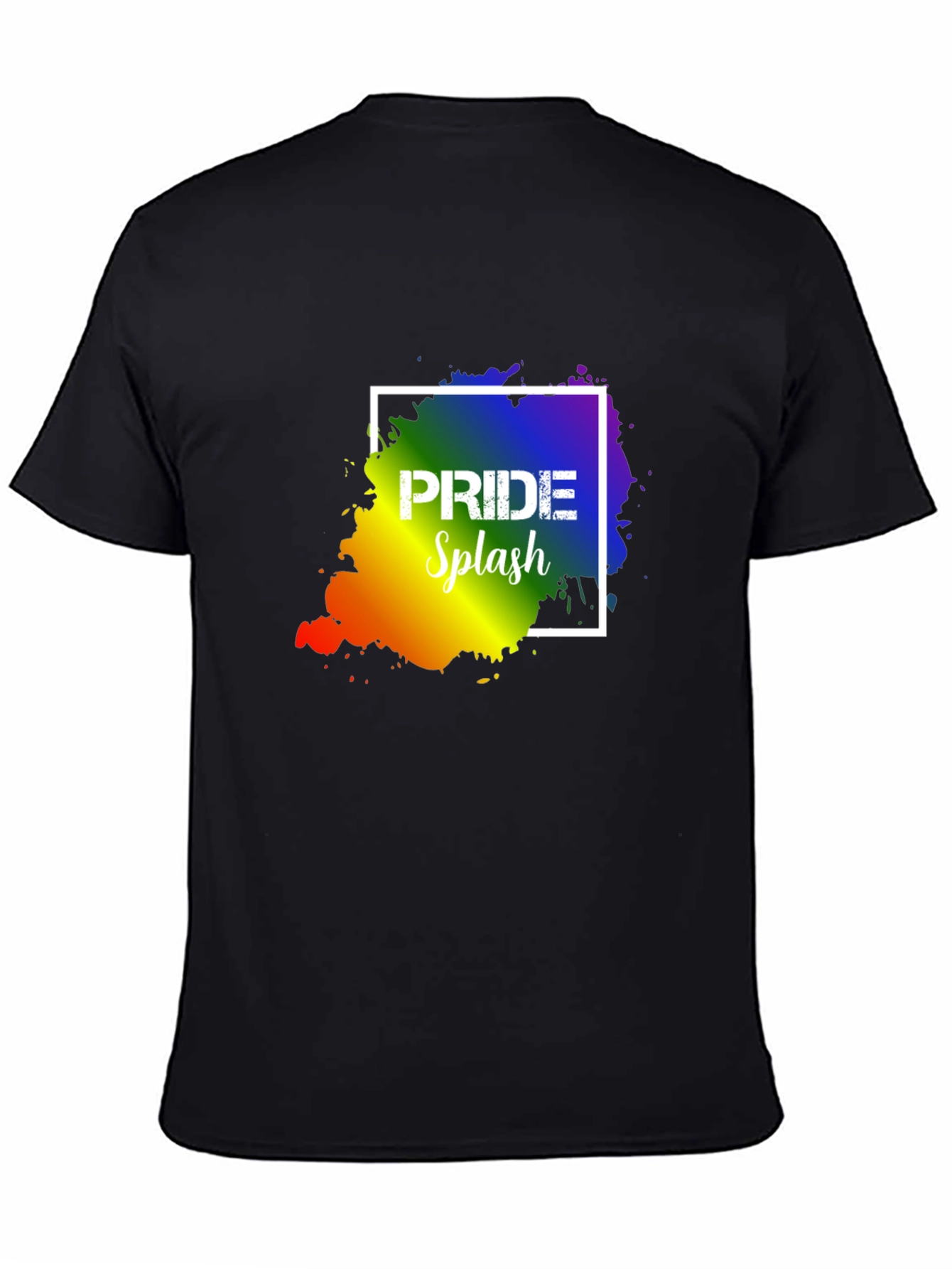 Pride Splash T-Shirt: Rainbow Design Soft Cotton