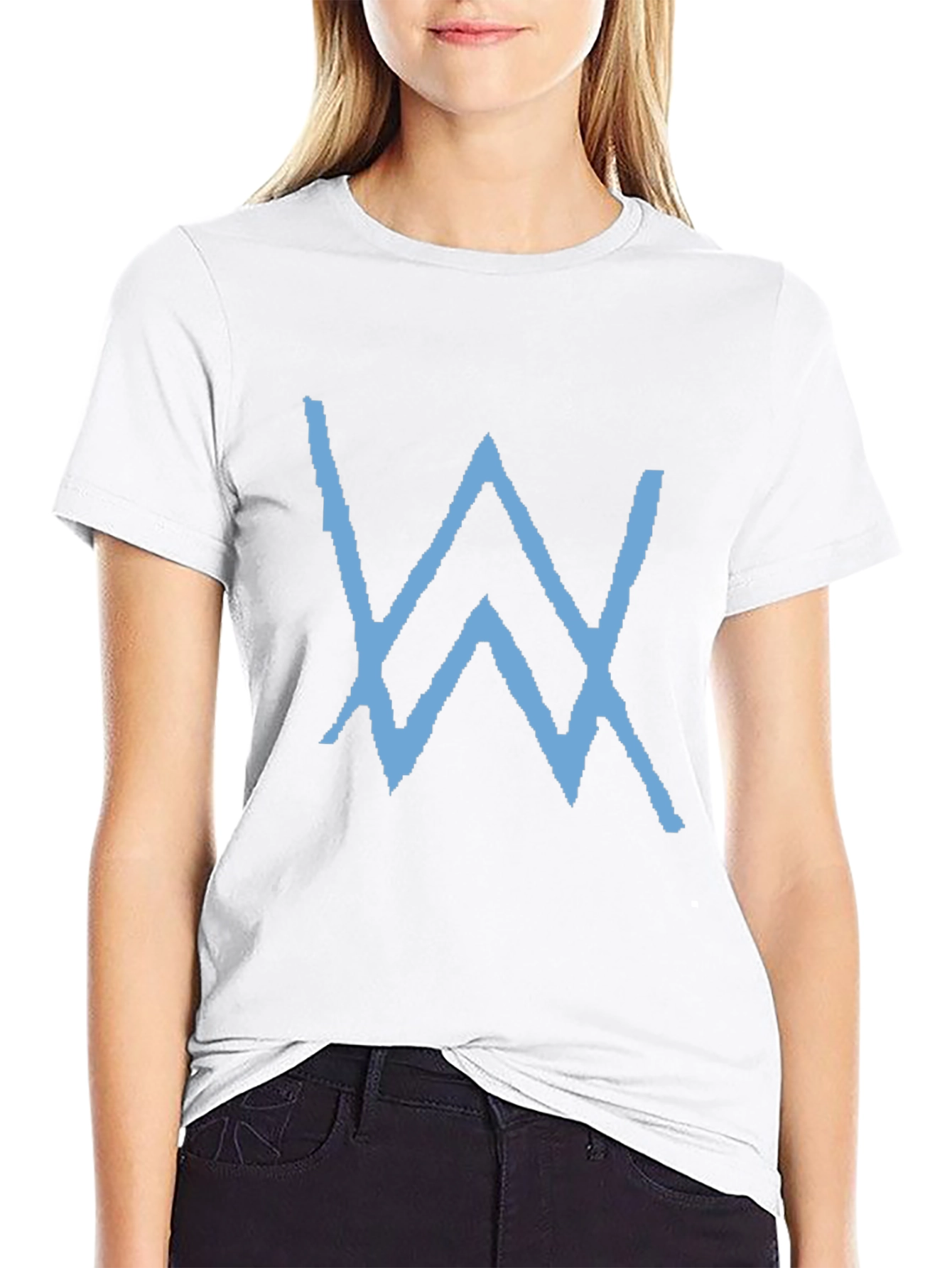 Black T-Shirt with Blue W Logo