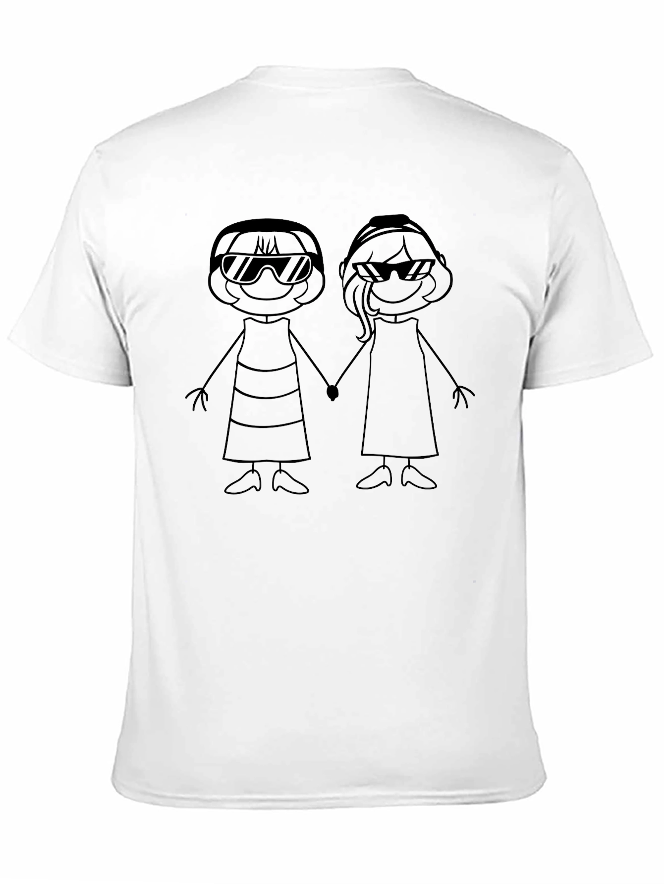 Stick Figure Best Friends Graphic Tee - Unisex