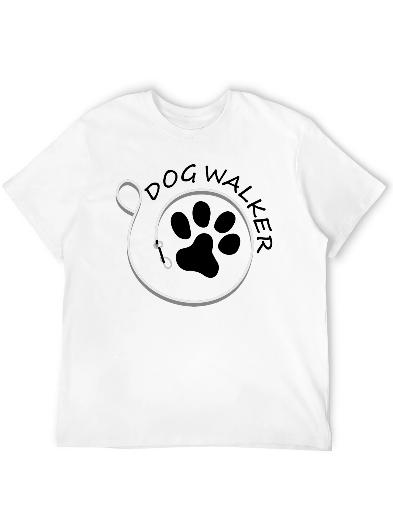 Dog Walker Graphic T-Shirt - Black Cotton Tee