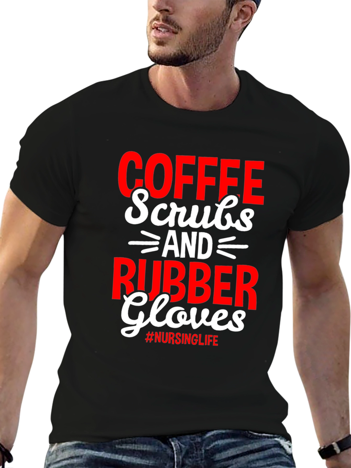 Coffee Scrubs Rubber Gloves T-Shirt