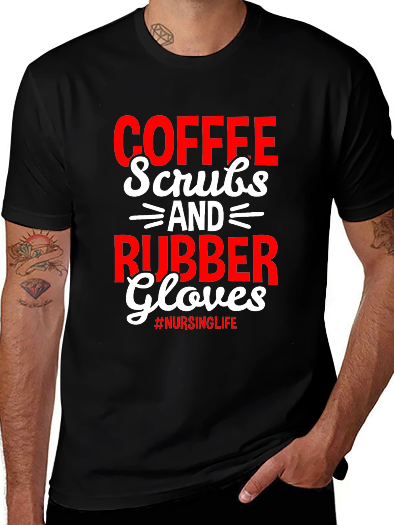 Coffee Scrubs Rubber Gloves T-Shirt