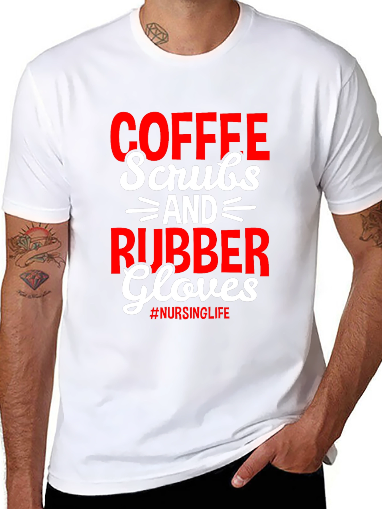 Coffee Scrubs Rubber Gloves T-Shirt