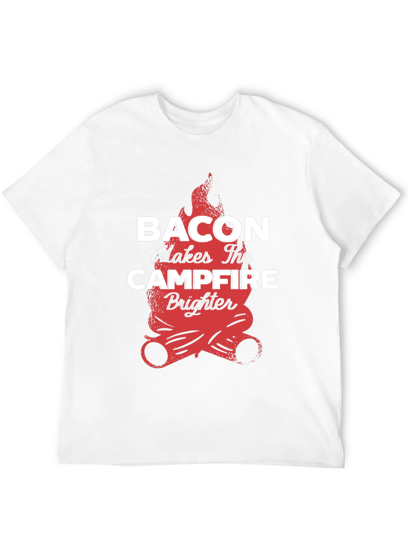 Bacon Campfire Black Graphic Tee