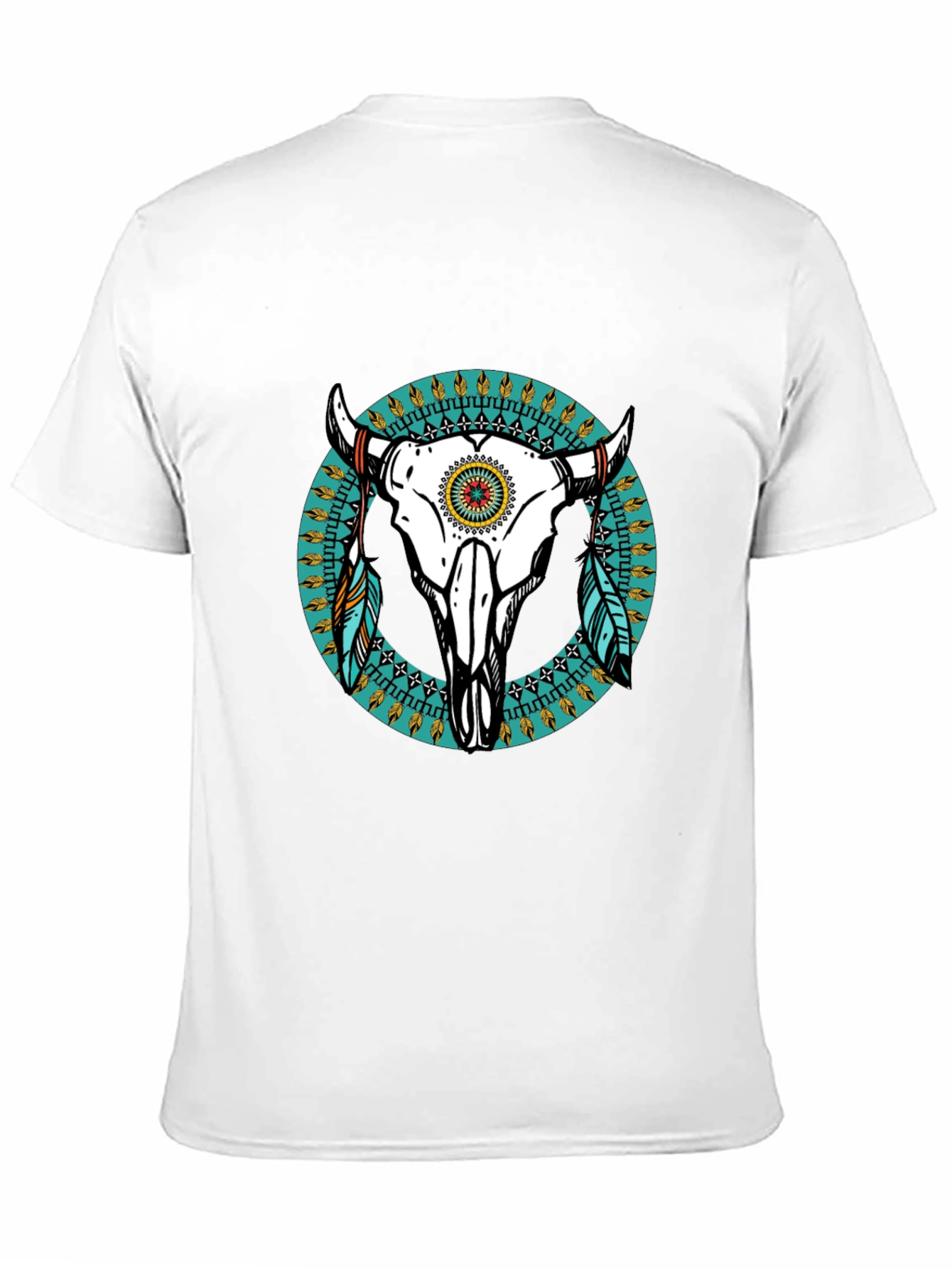 Bull Skull Graphic Tee - Western Style