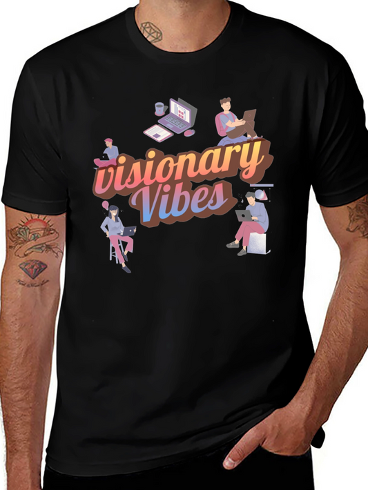 Visionary Vibes Black Graphic Tee