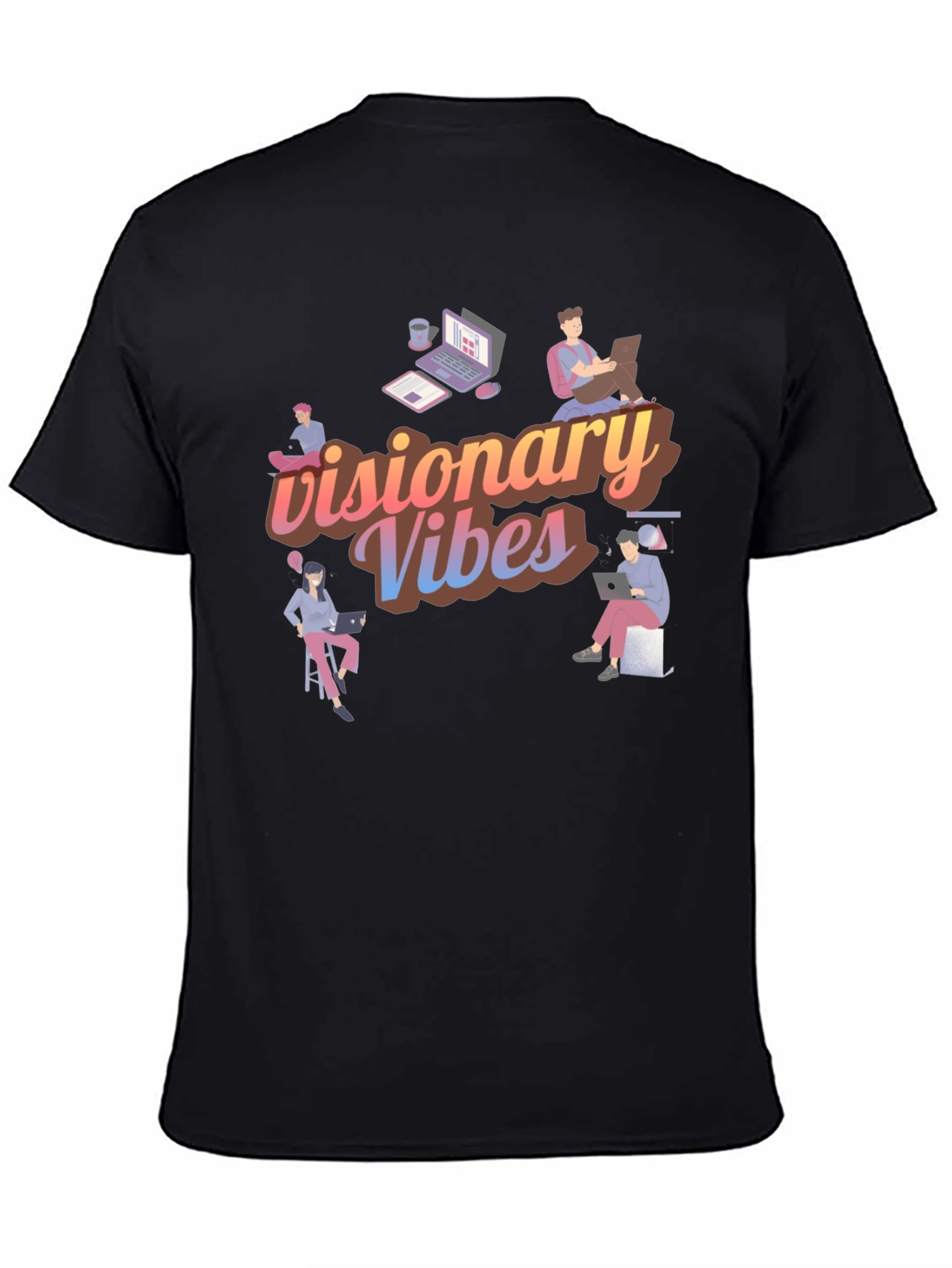 Visionary Vibes Black Graphic Tee