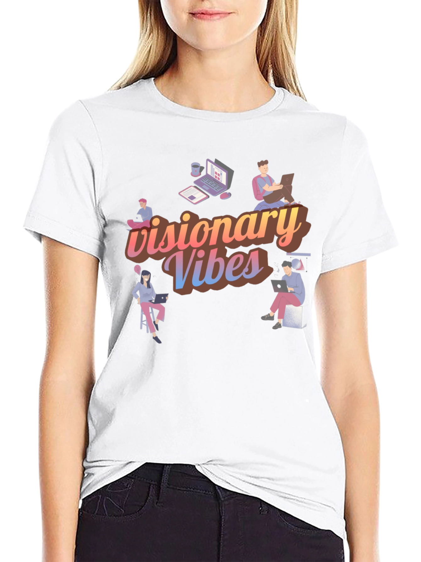 Visionary Vibes Black Graphic Tee