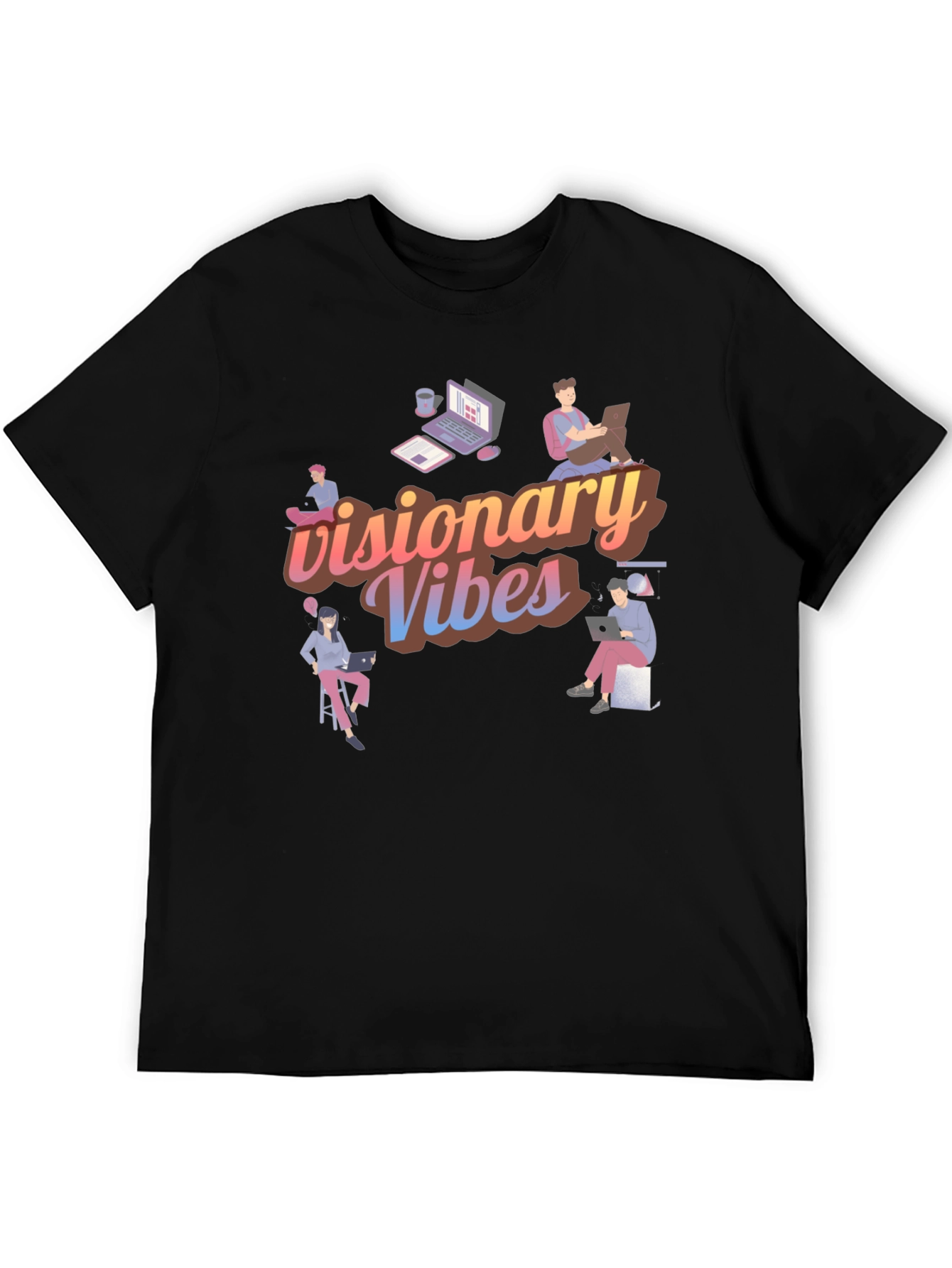 Visionary Vibes Black Graphic Tee
