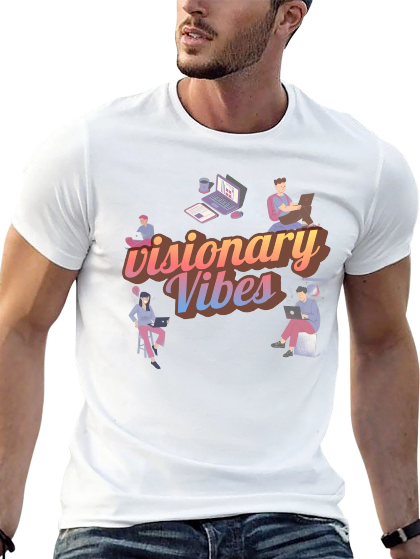 Visionary Vibes Black Graphic Tee