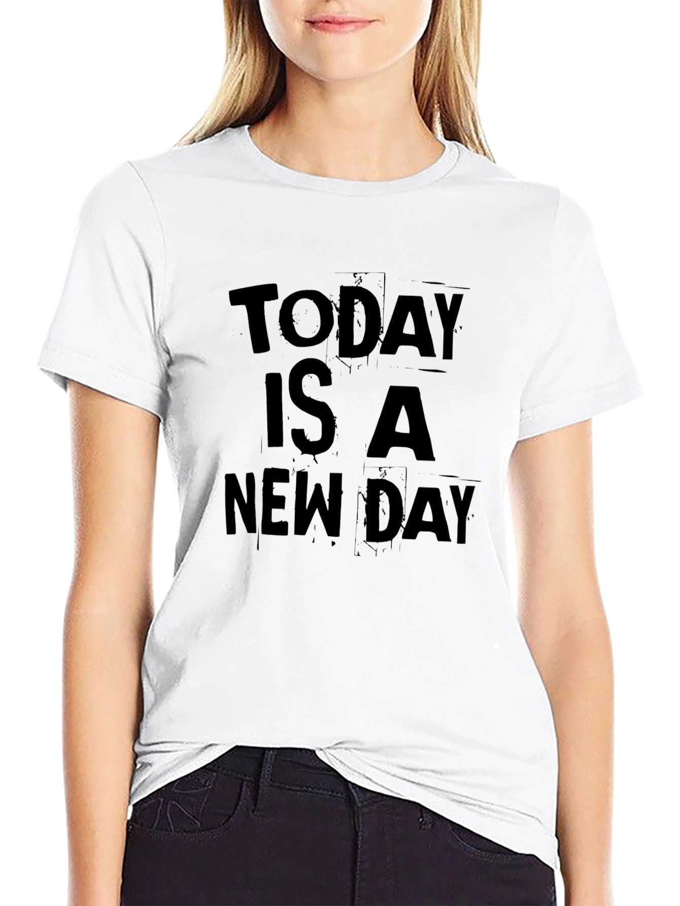 Today Is A New Day Black Graphic T-Shirt