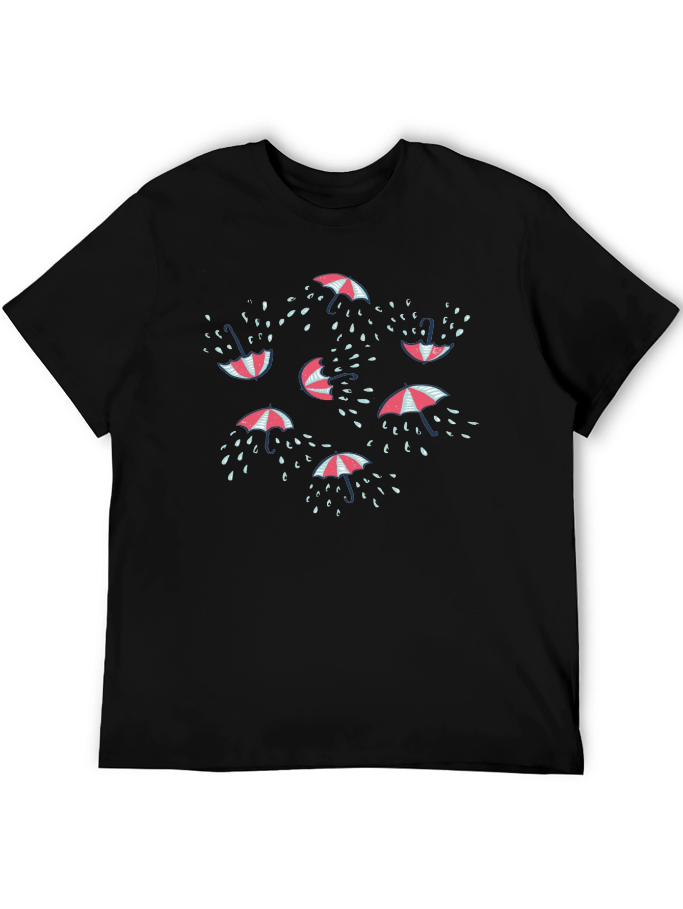Umbrella Raindrop Graphic T-Shirt