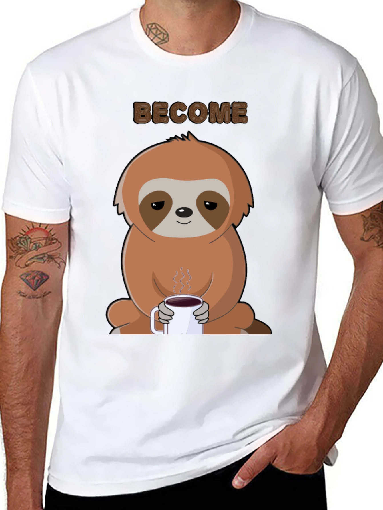 Sloth Coffee Graphic Tee - Become Chill