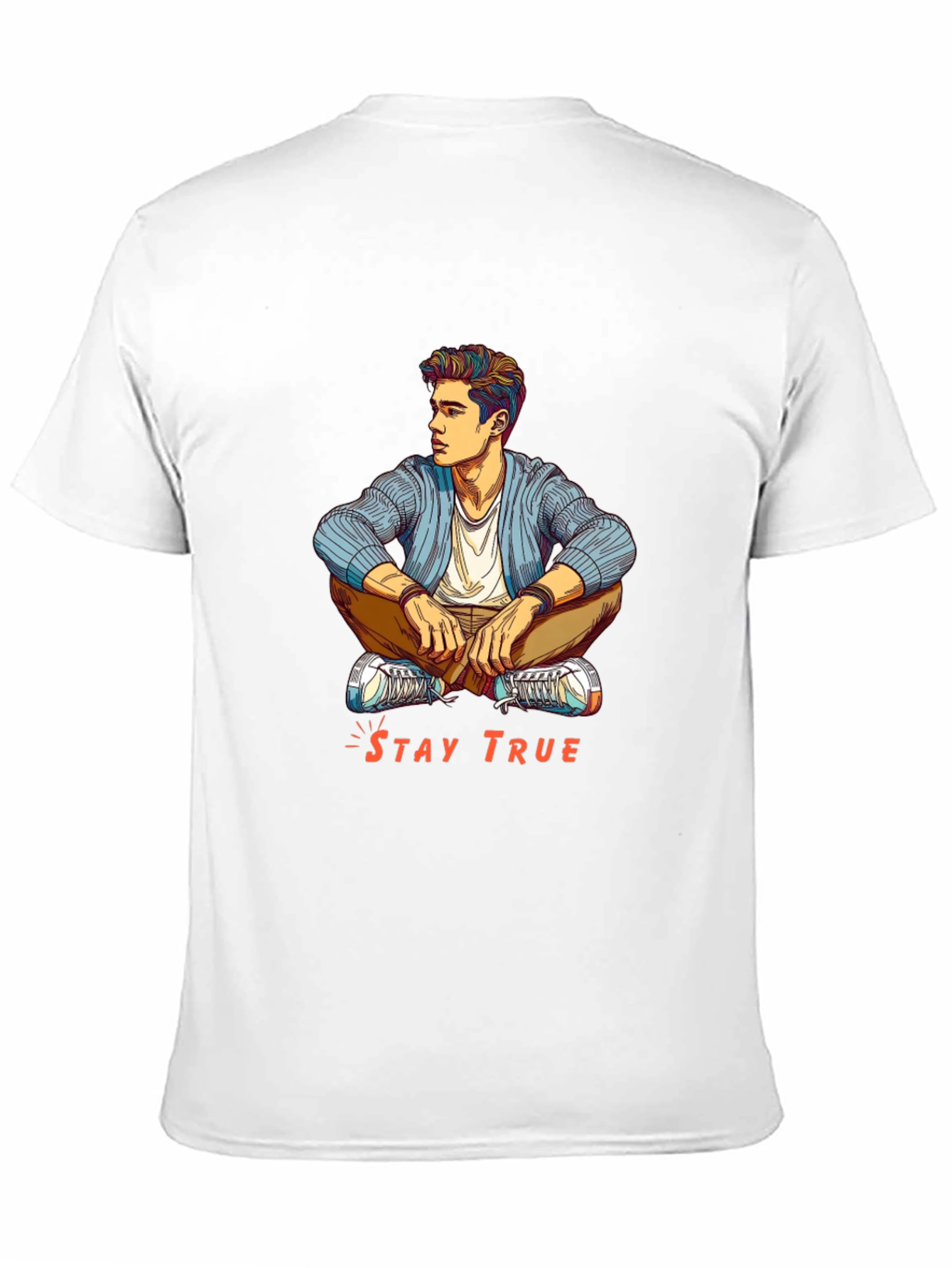 Stay True Graphic T-Shirt - Mens Fashion Tee