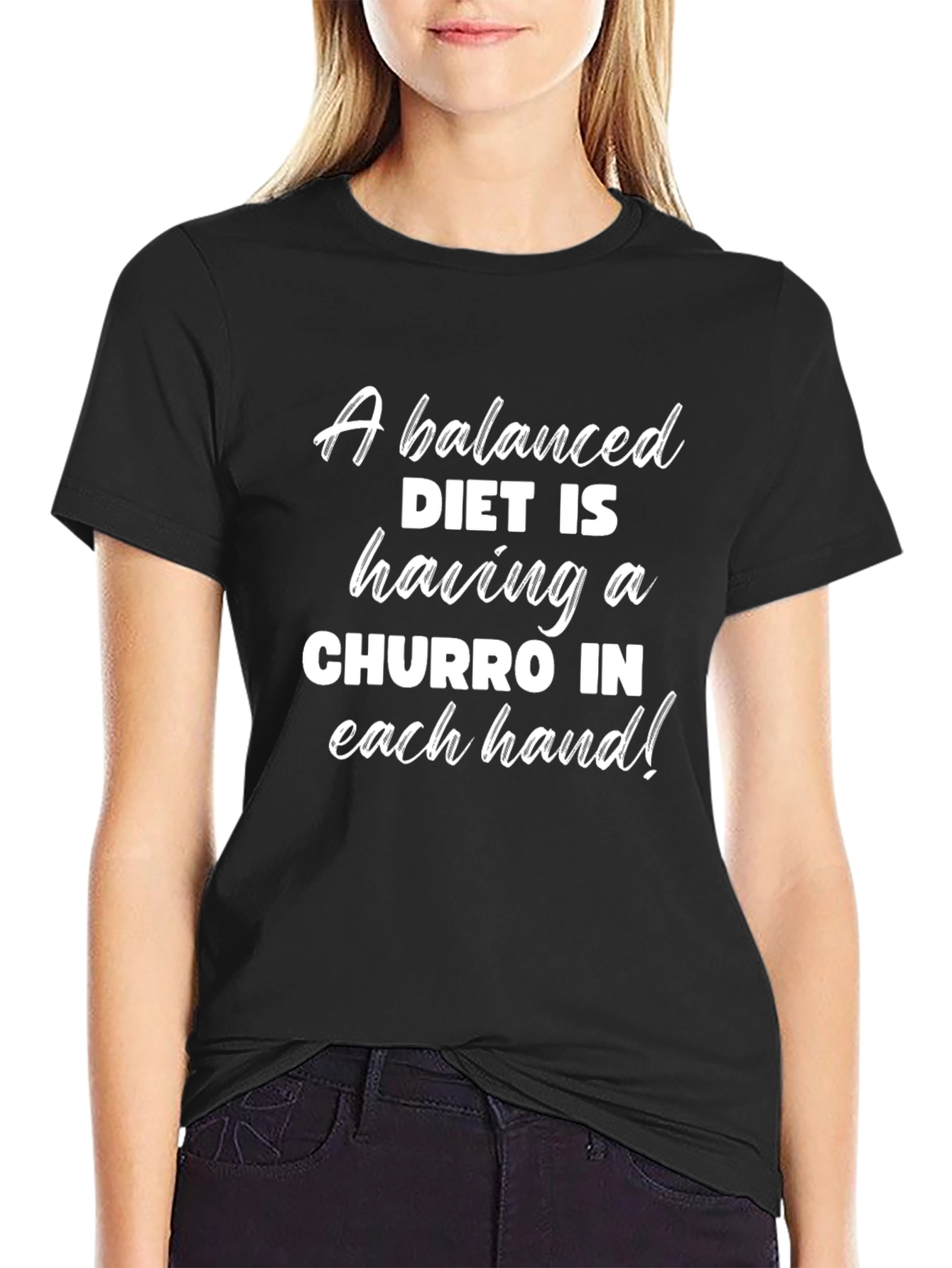 Churro Balanced Diet Black T-Shirt