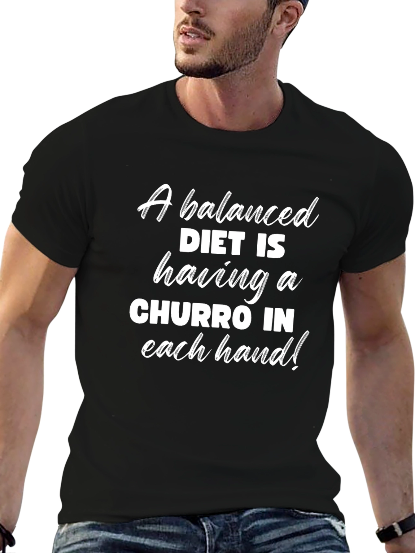 Churro Balanced Diet Black T-Shirt