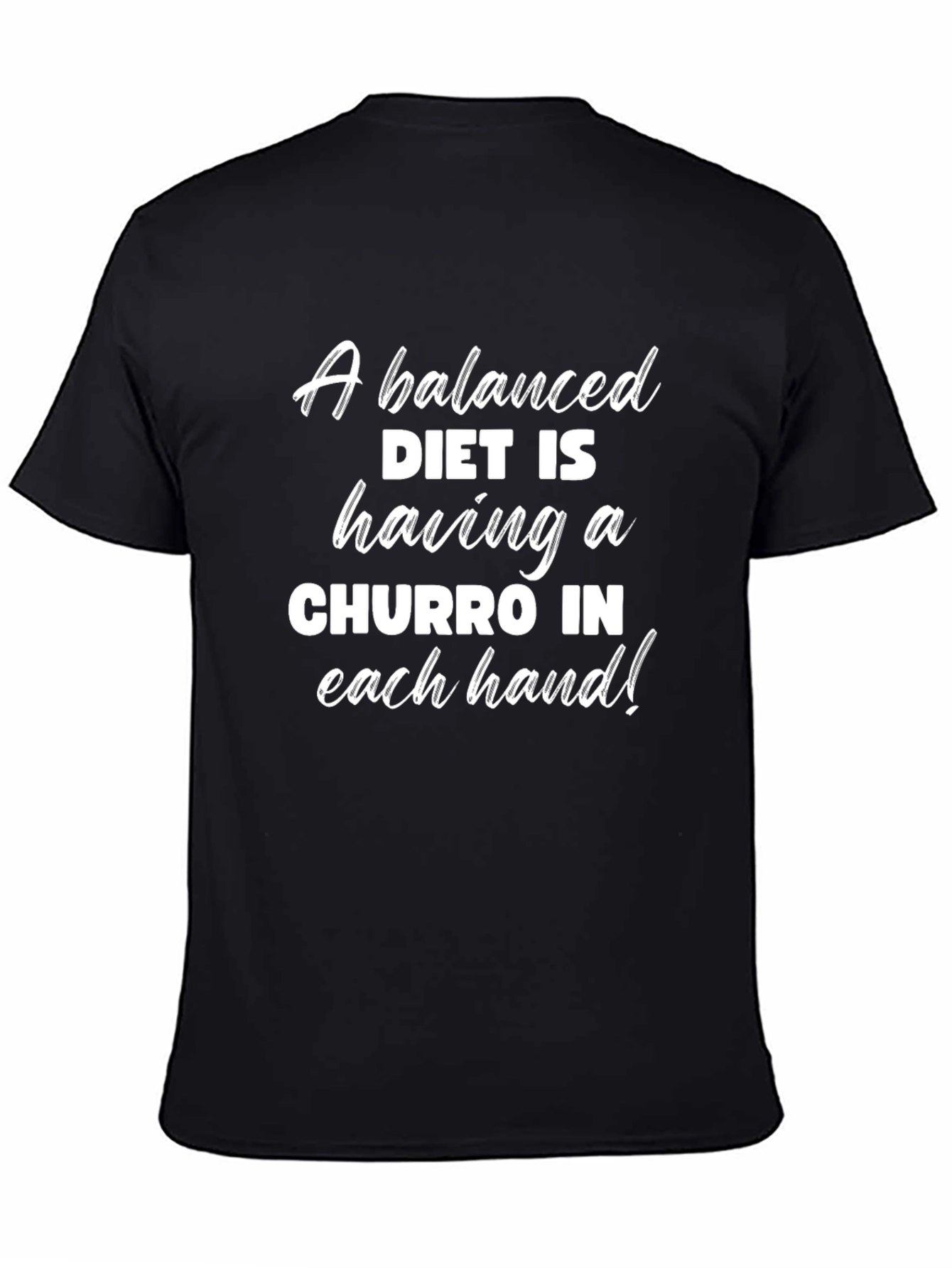 Churro Balanced Diet Black T-Shirt