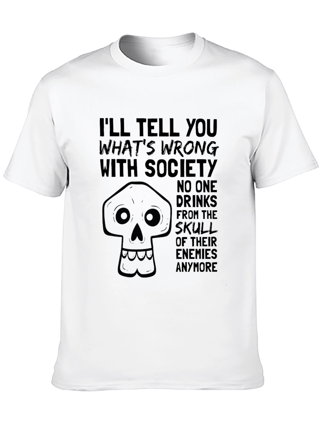 Skull of Enemies Graphic Tee - Black