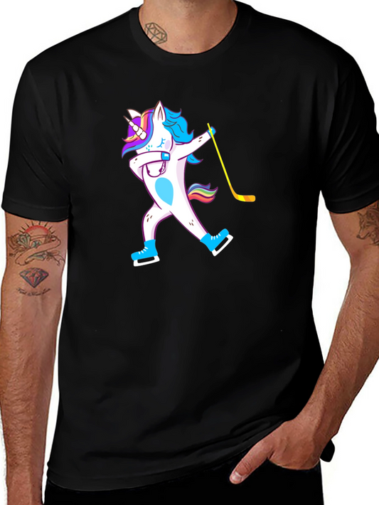 Unicorn Dab Hockey T-Shirt - Black