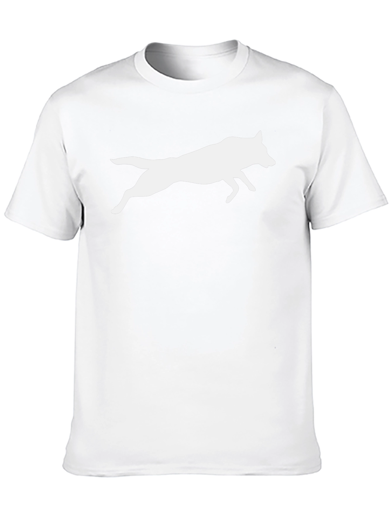 Black Tee with White Wolf Silhouette