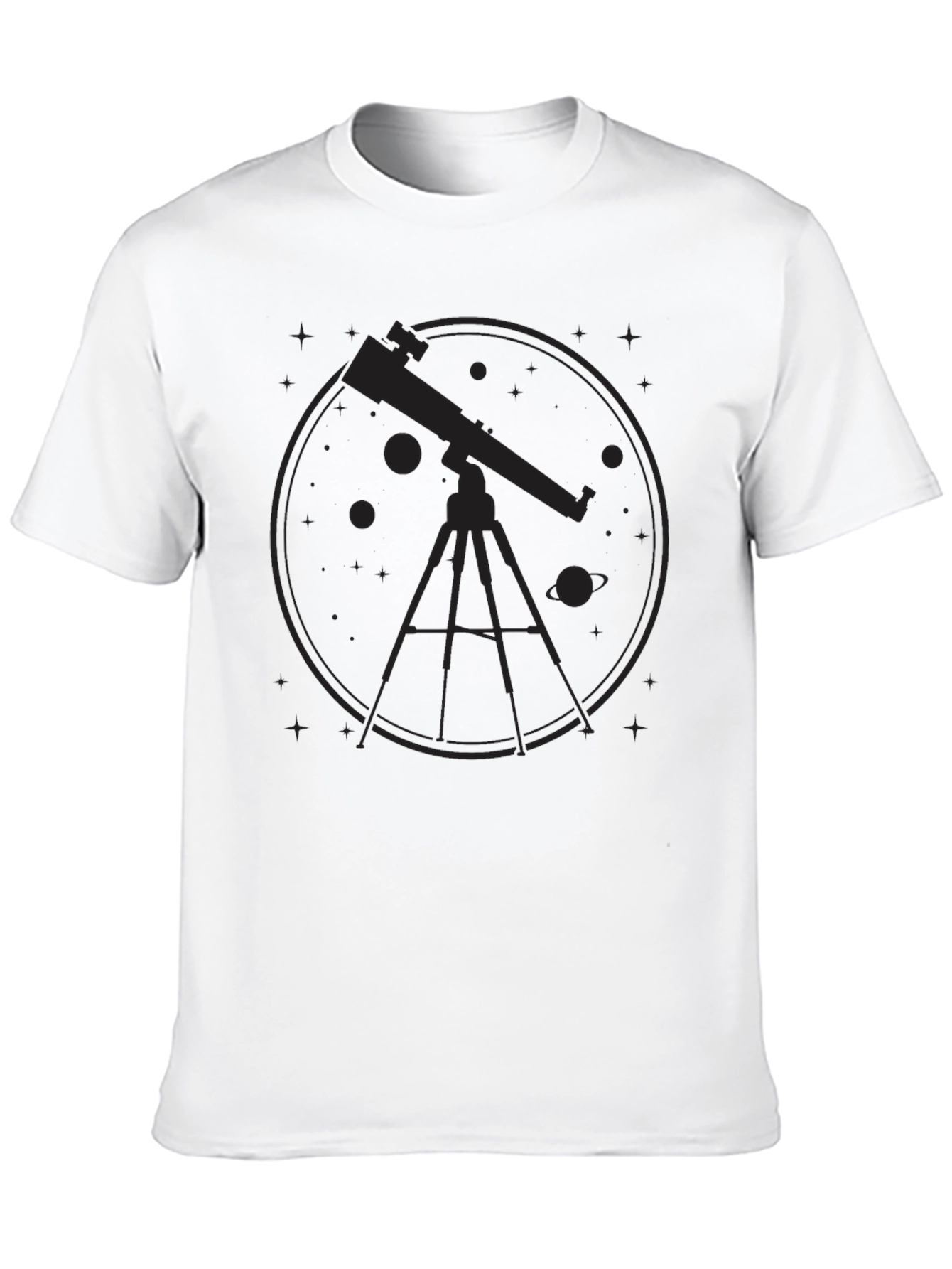 Astronomy Telescope Graphic Tee - Black