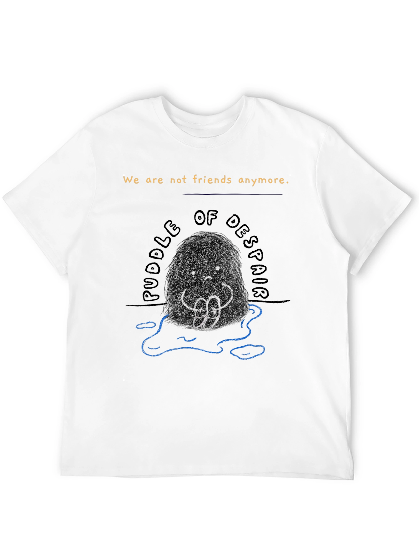 Puddle of Despair Graphic Tee - Unisex Black T-Shirt