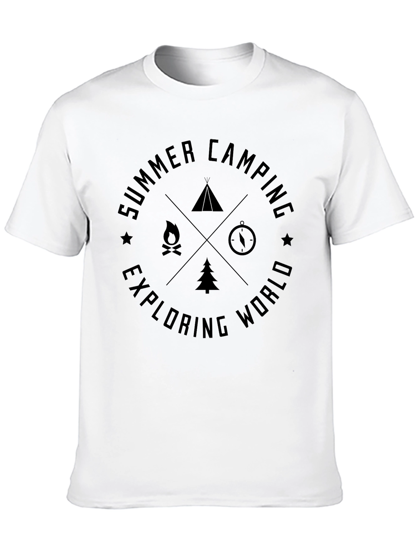Summer Camping Exploring World Graphic T-Shirt