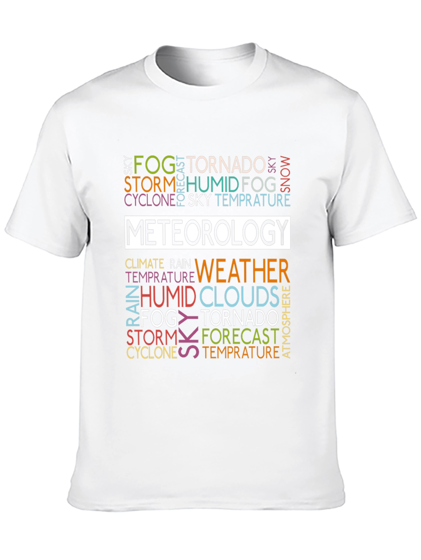 Meteorology Weather Word Cloud T-Shirt