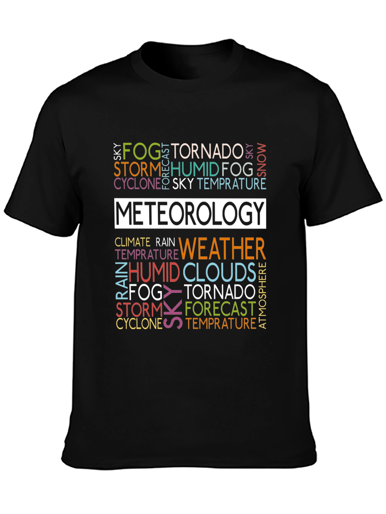 Meteorology Weather Word Cloud T-Shirt