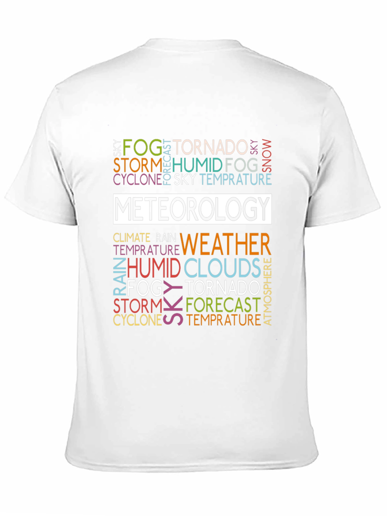 Meteorology Weather Word Cloud T-Shirt