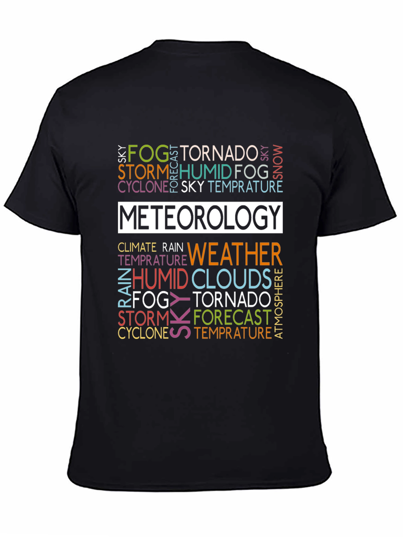 Meteorology Weather Word Cloud T-Shirt
