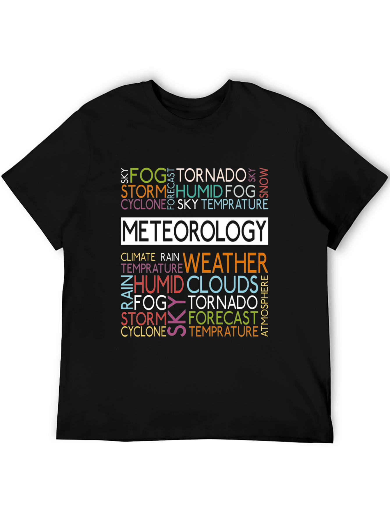 Meteorology Weather Word Cloud T-Shirt