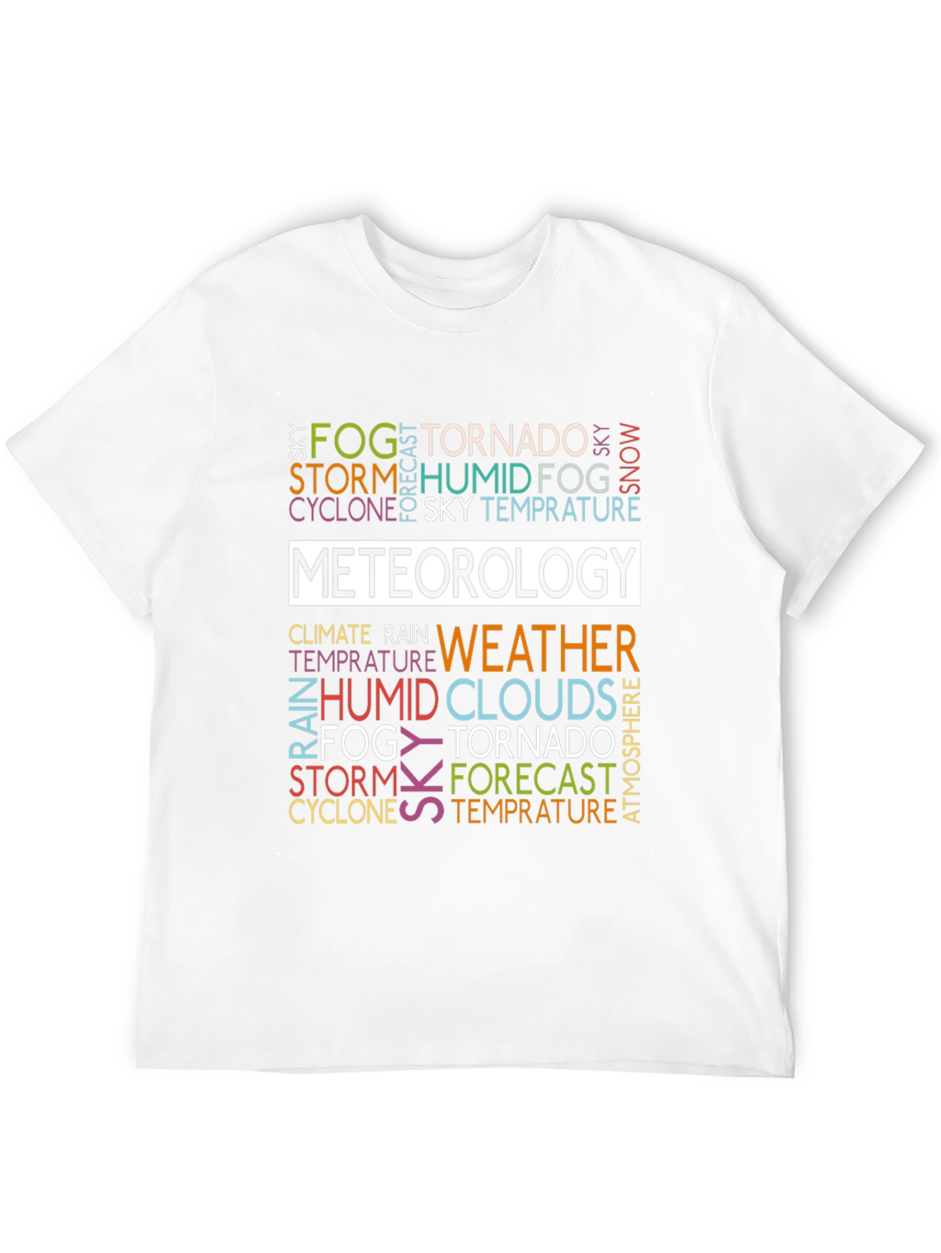 Meteorology Weather Word Cloud T-Shirt