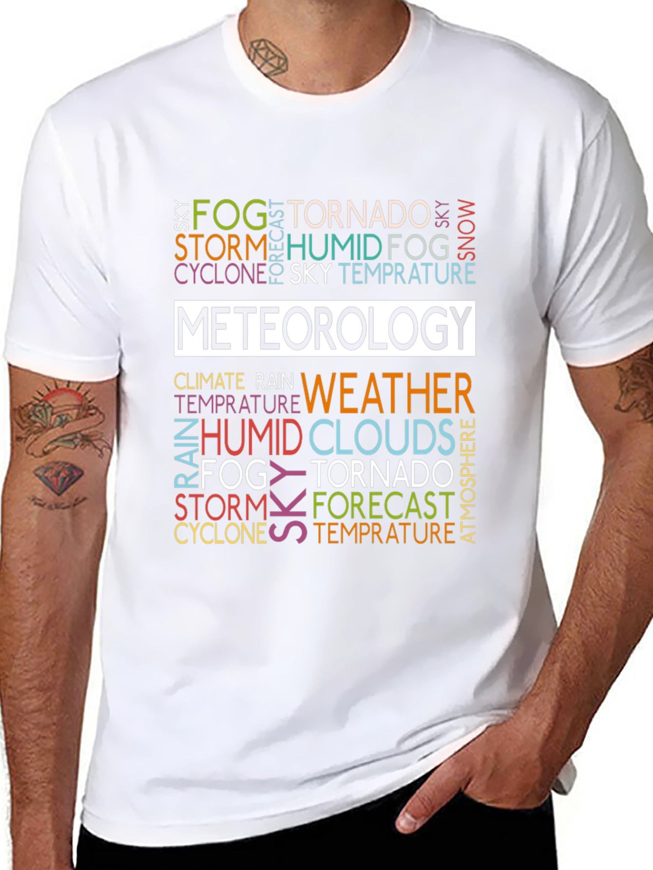 Meteorology Weather Word Cloud T-Shirt